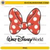 Walt Disney World Minnie Bow PNG red polka dot Disney vacation design