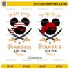 Yo Ho Yo Ho A Pirates Life For Three SVG pirate family matching shirt design