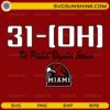 31-0 OH Miami RedHawks Basketball SVG perfect season design