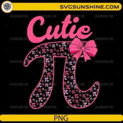 Cutie Pi Day PNG cute pink pi symbol with bow math design