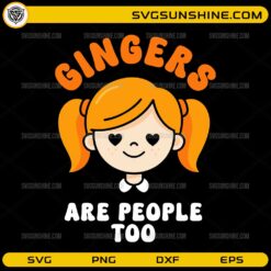 Gingers are people too SVG cute redhead girl with pigtails design