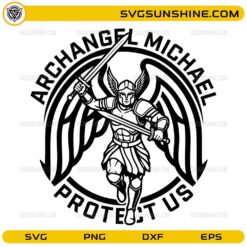 Archangel Michael SVG warrior angel protect us design