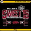 Arkansas Razorbacks Sweet 16 2026 March Madness PNG design