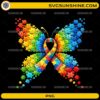 autism awareness butterfly puzzle ribbon colorful png design