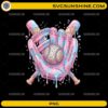 baseball drip ice cream glove colorful png design for boys