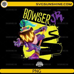 Bowser Jr Graffiti PNG 2026 with paintbrush and neon street art design