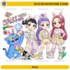 Bunny Squad Huntrix and Derpy Tiger PNG KPop Demon Hunters Easter design