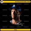 Clayton Kershaw LA Dodgers PNG baseball player portrait with signature