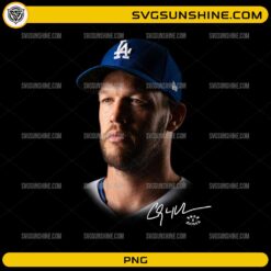 Clayton Kershaw LA Dodgers PNG &ndash; Baseball Player Portrait Digital Download