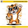 Cool Tiger Cartoon PNG funny sunglasses tiger mascot design