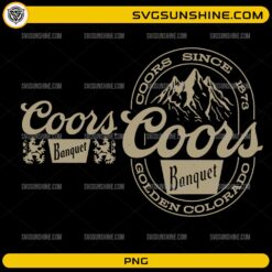 Coors Banquet Beer PNG bundle vintage logo Golden Colorado design