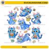Cute Derpy Tiger Easter Clipart PNG bunny blue cat design