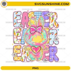 cute labubu easter bunny png colorful easter lettering with bunny character