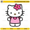 Cute pink kitty SVG kawaii cartoon cat design