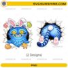 Derpy Tiger Easter PNG blue cat with bunny ears from KPop Demon Hunters digital download
