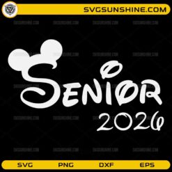 Disney Senior 2026 SVG Mickey graduation design