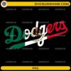 Dodgers Mexico Flag PNG design with Mexican flag colors and eagle emblem