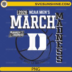 Duke Blue Devils March Madness 2026 PNG | NCAA Basketball Championship Design