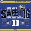 Duke Blue Devils Sweet 16 March Madness PNG design