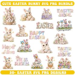 Easter Duckling SVG PNG - Faux Embroidery Designs