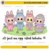 egg cited labubu easter png cute labubu bunny characters with easter eggs