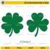 Four Leaf Clover SVG bundle with two lucky shamrock designs for Cricut and St Patrick’s Day crafts