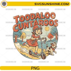 Funny Toodaloo Cuntaroos Scooter Girl PNG &ndash; Vintage Retro Cartoon Design