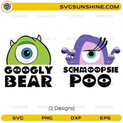 Googly Bear & Schmoopsie Poo SVG &ndash; Cute Couple Monster Design Bundle