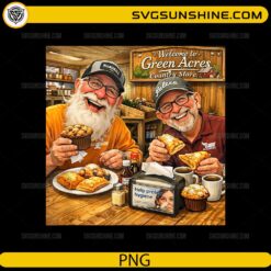 Green Acres Country Store PNG vintage bakery friends illustration