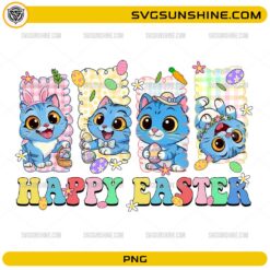 Happy Easter Derpy Tiger PNG &ndash; Cute Easter Bunny Cat KPop Demon Hunters Digital Download