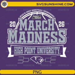 High Point University March Madness 2026 PNG | Panthers Basketball Championship Design