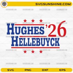 Hughes 26 Hellebuyck SVG hockey fan name number design