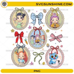 Huntrix & Derpy Tiger Easter PNG &ndash; KPop Demon Hunters Easter Digital Download