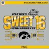 Iowa Hawkeyes Sweet 16 2026 NCAA March Madness PNG design