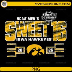 iowa hawkeyes sweet 16 2026 mens march madness png design