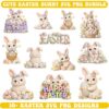 Knitted Easter Bunny PNG with realistic 3D crochet and wool yarn texture