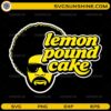 lemon pound cake SVG retro afro style graphic design