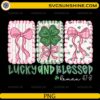 Lucky and Blessed St Patrick PNG shamrock bow Christian design