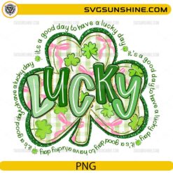 Lucky Charm St Patrick's Day PNG featuring a green wavy striped shamrock with bows