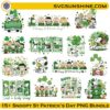 Lucky Snoopy St Patrick’s Day PNG bundle with clover and holiday characters