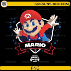 Mario PNG champion badge style Super Mario Galaxy design with banner