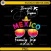 Mexico Family Trip 2026 PNG colorful vacation design with sunglasses and sombrero