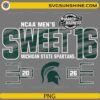 Michigan State Spartans Sweet 16 2026 NCAA March Madness PNG design