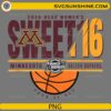 Minnesota Golden Gophers Sweet 16 2026 women’s March Madness PNG design