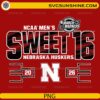 Nebraska Huskers Sweet 16 2026 NCAA March Madness PNG design