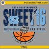 north carolina tar heels sweet 16 2026 womens march madness png design
