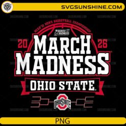 Ohio State Buckeyes March Madness 2026 PNG | NCAA Basketball Championship Design