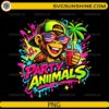 Party Animals Monkey PNG neon summer cartoon monkey design