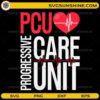 PCU nurse SVG progressive care unit heartbeat design