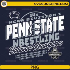 Penn State Wrestling National Champions PNG | NCAA Division I 14x Champions Design